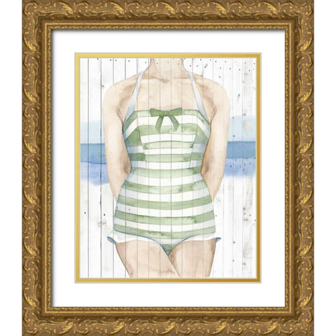 Bygone Bathers IV Gold Ornate Wood Framed Art Print with Double Matting by Popp, Grace