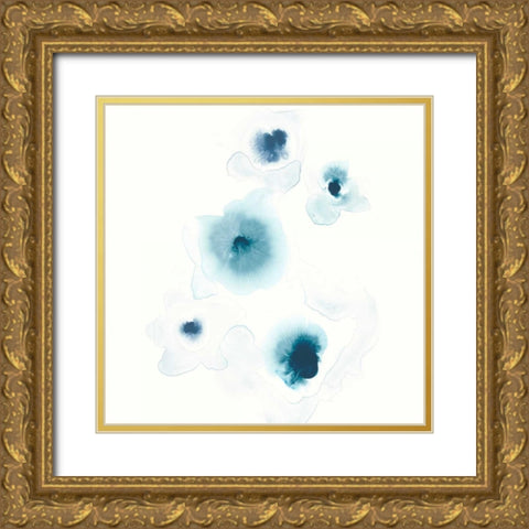 Protea Blue II Gold Ornate Wood Framed Art Print with Double Matting by Vess, June Erica