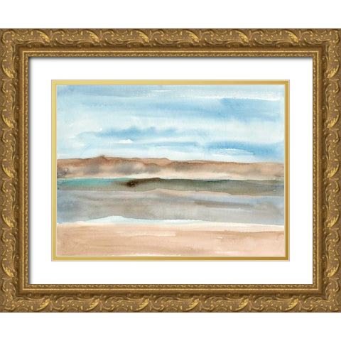 Plein Air Riverscape I Gold Ornate Wood Framed Art Print with Double Matting by Ludwig, Alicia