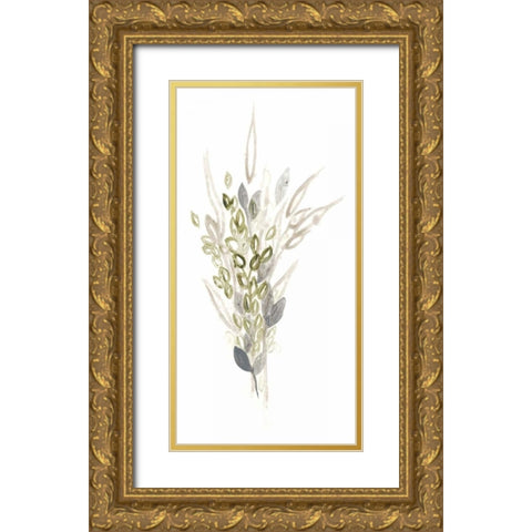 Botanica Whimsy I Gold Ornate Wood Framed Art Print with Double Matting by Vess, June Erica