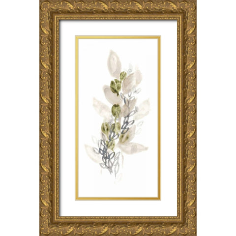 Botanica Whimsy III Gold Ornate Wood Framed Art Print with Double Matting by Vess, June Erica
