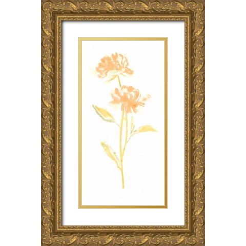 Bouquet Blush VII Gold Ornate Wood Framed Art Print with Double Matting by Vess, June Erica