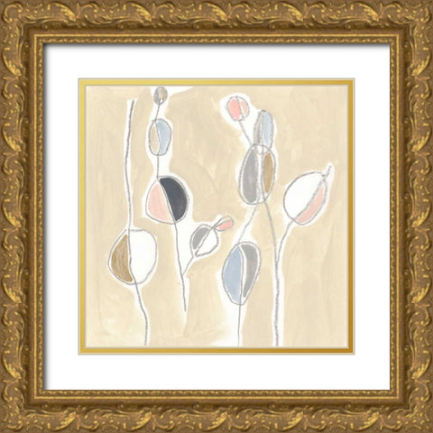 String Garden I Gold Ornate Wood Framed Art Print with Double Matting by Vess, June Erica