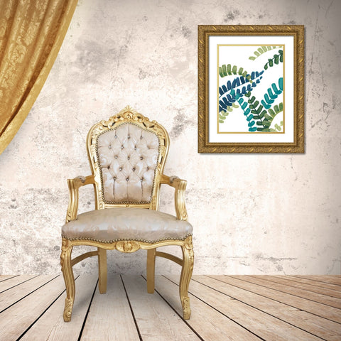 Tropical Thicket I Gold Ornate Wood Framed Art Print with Double Matting by Vess, June Erica