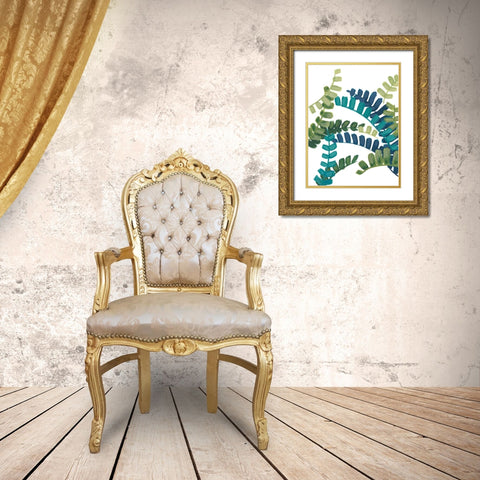 Tropical Thicket III Gold Ornate Wood Framed Art Print with Double Matting by Vess, June Erica