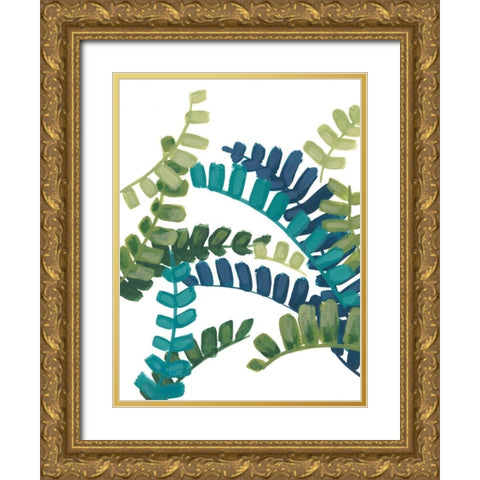 Tropical Thicket III Gold Ornate Wood Framed Art Print with Double Matting by Vess, June Erica