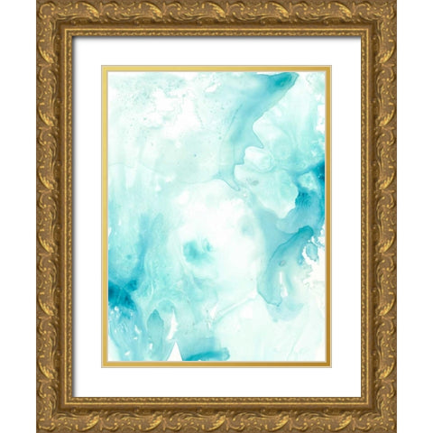 Emulsion I Gold Ornate Wood Framed Art Print with Double Matting by Vess, June Erica