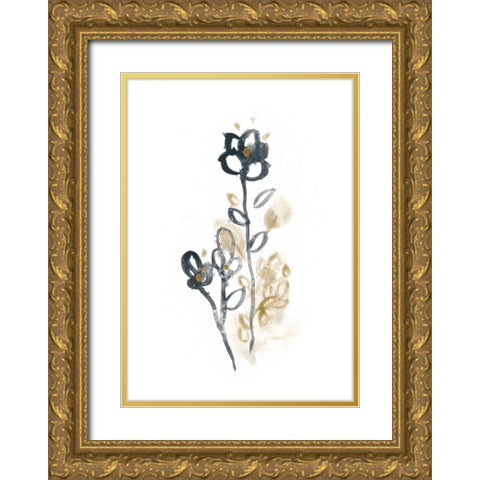 Bronze Bouquet IV Gold Ornate Wood Framed Art Print with Double Matting by Vess, June Erica
