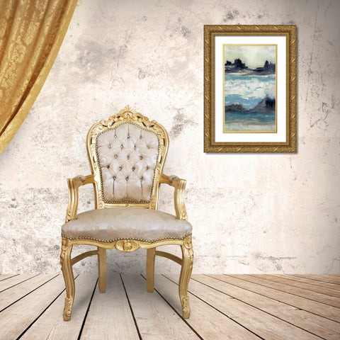 Peaceful Mountain II Gold Ornate Wood Framed Art Print with Double Matting by Goldberger, Jennifer