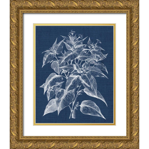 Foliage Chintz III Gold Ornate Wood Framed Art Print with Double Matting by Vision Studio