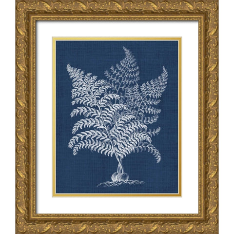 Foliage Chintz VI Gold Ornate Wood Framed Art Print with Double Matting by Vision Studio