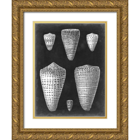 Alabaster Shells I Gold Ornate Wood Framed Art Print with Double Matting by Vision Studio