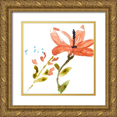 Tropical Display III Gold Ornate Wood Framed Art Print with Double Matting by Goldberger, Jennifer