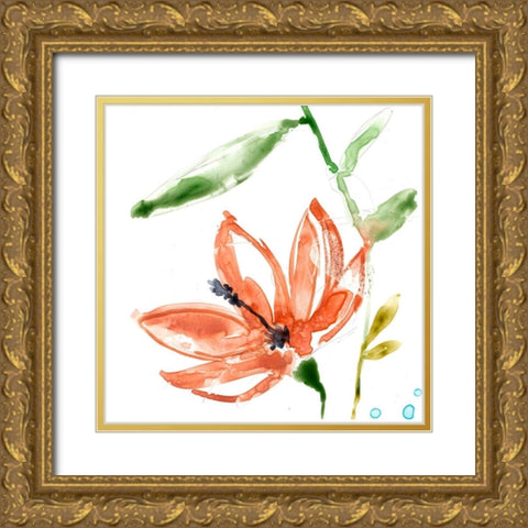 Tropical Display IV Gold Ornate Wood Framed Art Print with Double Matting by Goldberger, Jennifer