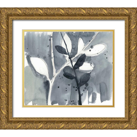 Branch Contours IX Gold Ornate Wood Framed Art Print with Double Matting by Goldberger, Jennifer