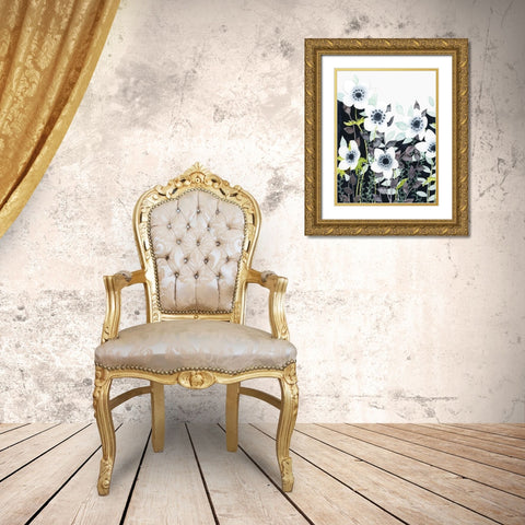 Night Foliage II Gold Ornate Wood Framed Art Print with Double Matting by Popp, Grace