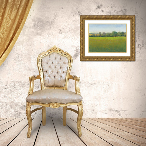 Verdant Countryside I Gold Ornate Wood Framed Art Print with Double Matting by OToole, Tim