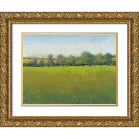 Verdant Countryside I Gold Ornate Wood Framed Art Print with Double Matting by OToole, Tim