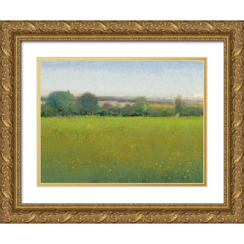 Verdant Countryside II Gold Ornate Wood Framed Art Print with Double Matting by OToole, Tim
