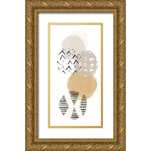 Circular Synergy II Gold Ornate Wood Framed Art Print with Double Matting by Vess, June Erica