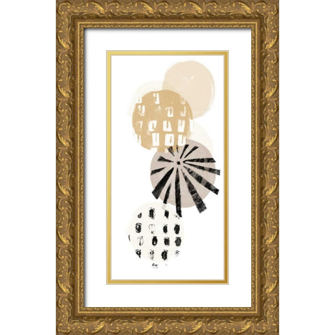 Circular Synergy IV Gold Ornate Wood Framed Art Print with Double Matting by Vess, June Erica