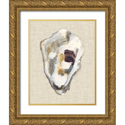 Oyster Shell Study II Gold Ornate Wood Framed Art Print with Double Matting by Willett, Michael