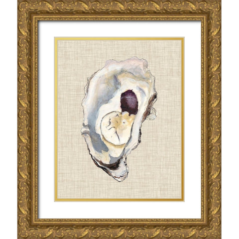 Oyster Shell Study IV Gold Ornate Wood Framed Art Print with Double Matting by Willett, Michael