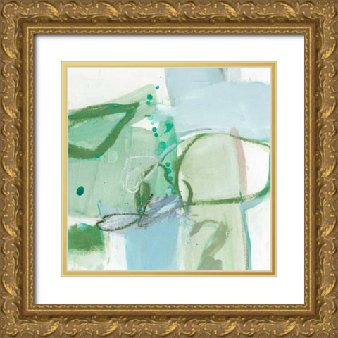 Olive I Gold Ornate Wood Framed Art Print with Double Matting by Long, Christina