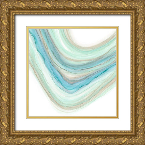 Gulf Stream I Gold Ornate Wood Framed Art Print with Double Matting by Stramel, Renee W.