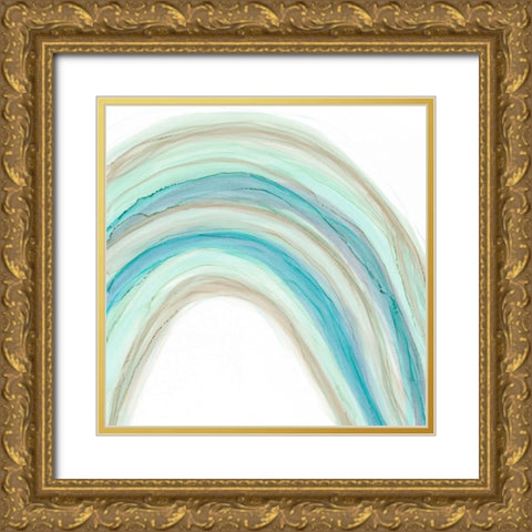 Gulf Stream II Gold Ornate Wood Framed Art Print with Double Matting by Stramel, Renee W.