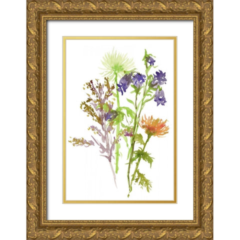 Summertime Daydream II Gold Ornate Wood Framed Art Print with Double Matting by Wang, Melissa