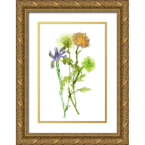 Summertime Daydream IV Gold Ornate Wood Framed Art Print with Double Matting by Wang, Melissa