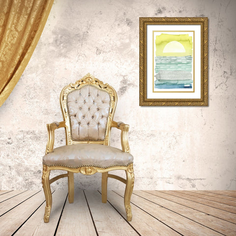 Sunrise Sea I Gold Ornate Wood Framed Art Print with Double Matting by Popp, Grace