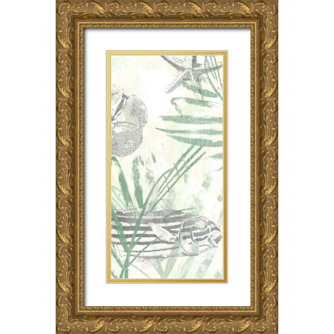Sand and Surf I Gold Ornate Wood Framed Art Print with Double Matting by Vess, June Erica