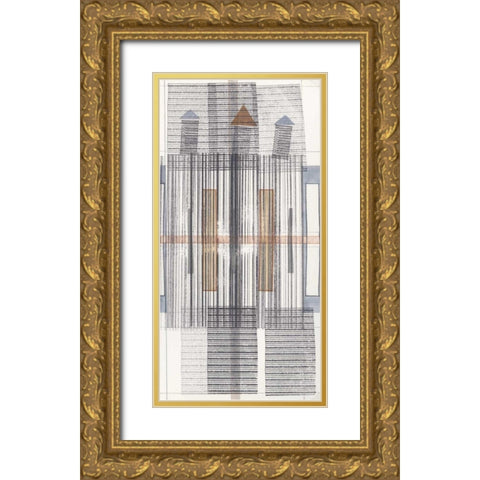 Pinnacle III Gold Ornate Wood Framed Art Print with Double Matting by Galapon, Nikki