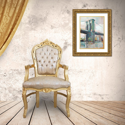 Contemporary Bridge II Gold Ornate Wood Framed Art Print with Double Matting by Harper, Ethan