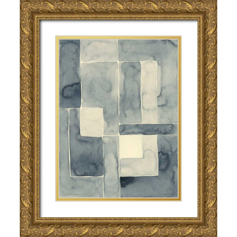 Blockade I Gold Ornate Wood Framed Art Print with Double Matting by Lam, Vanna