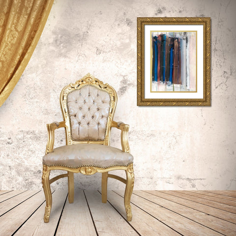Art Notebook I Gold Ornate Wood Framed Art Print with Double Matting by Fuchs, Jodi