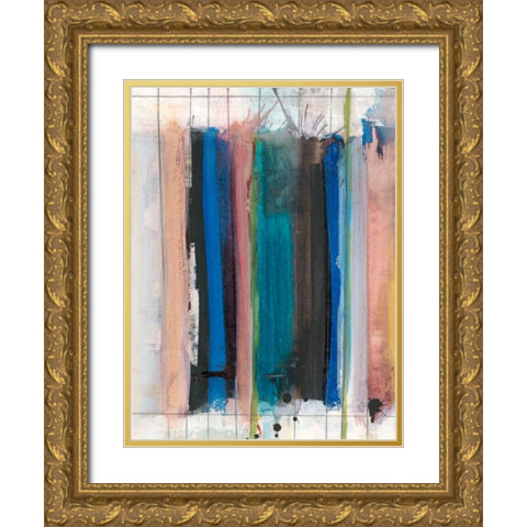 Art Notebook II Gold Ornate Wood Framed Art Print with Double Matting by Fuchs, Jodi