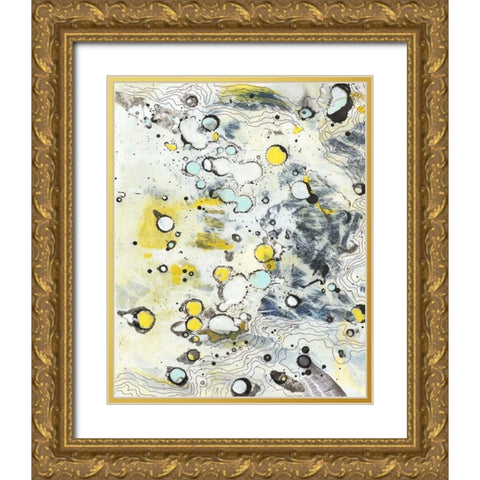 Topo II Gold Ornate Wood Framed Art Print with Double Matting by Fuchs, Jodi