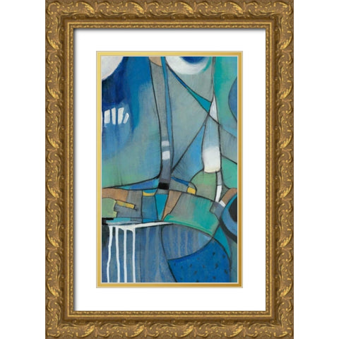 Rose Bud II Gold Ornate Wood Framed Art Print with Double Matting by OToole, Tim