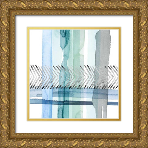 Cross Stitch I Gold Ornate Wood Framed Art Print with Double Matting by Popp, Grace