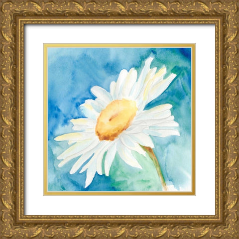 Daisy Sunshine I Gold Ornate Wood Framed Art Print with Double Matting by Moore, Regina