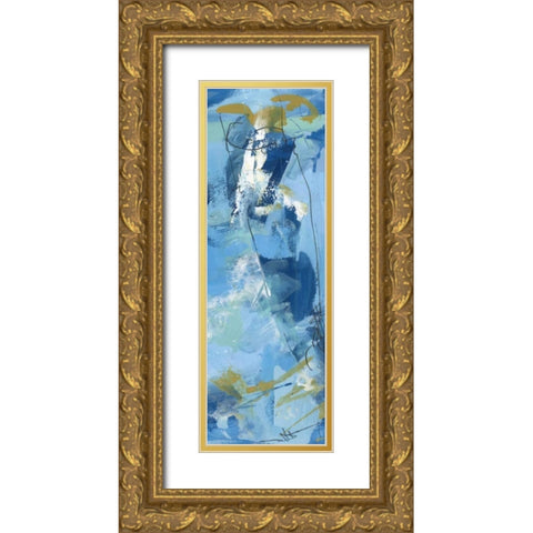 Composition 3a Gold Ornate Wood Framed Art Print with Double Matting by Wang, Melissa