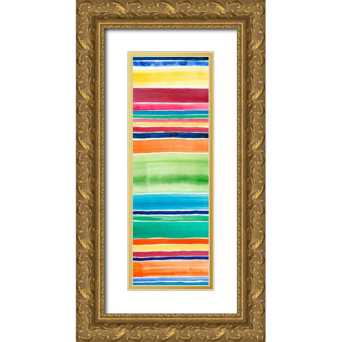 Cabana Panel I Gold Ornate Wood Framed Art Print with Double Matting by Moore, Regina