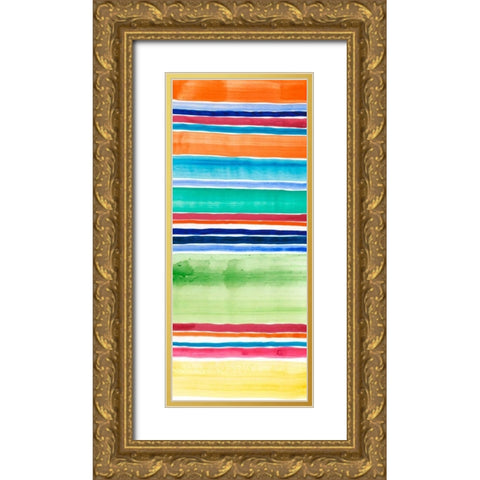 Cabana Panel III Gold Ornate Wood Framed Art Print with Double Matting by Moore, Regina