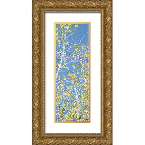 Spring Poplars III Gold Ornate Wood Framed Art Print with Double Matting by Chandler, Sharon