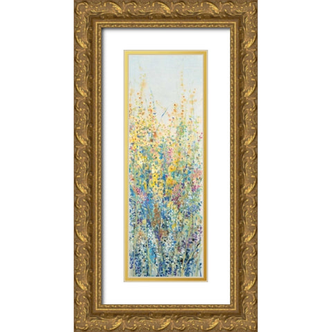 Wildflower Panel III Gold Ornate Wood Framed Art Print with Double Matting by OToole, Tim