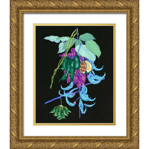 Jade Vine I Gold Ornate Wood Framed Art Print with Double Matting by Wang, Melissa