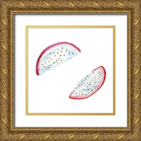 Love Me Fruit II Gold Ornate Wood Framed Art Print with Double Matting by Wang, Melissa